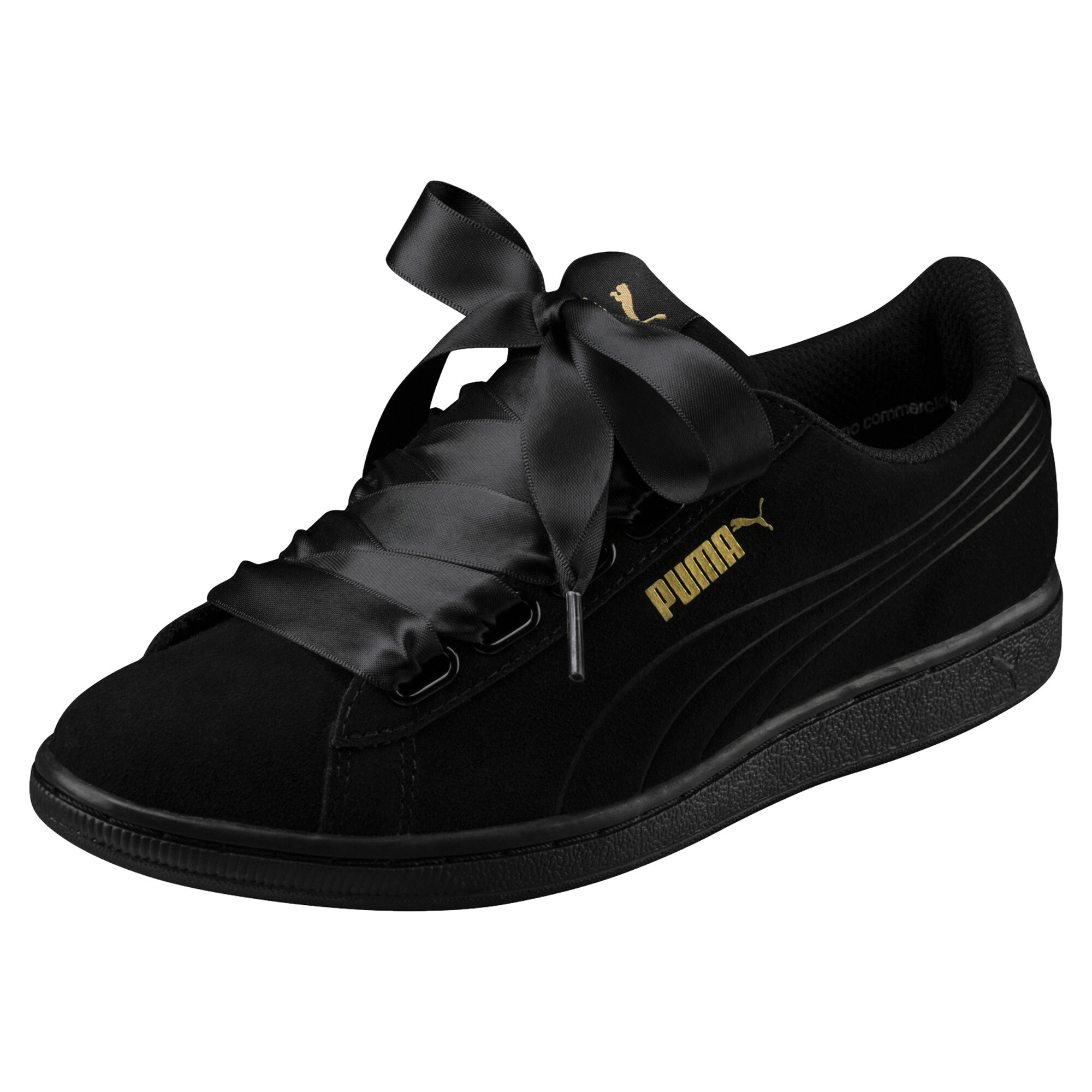 puma black ribbon shoes