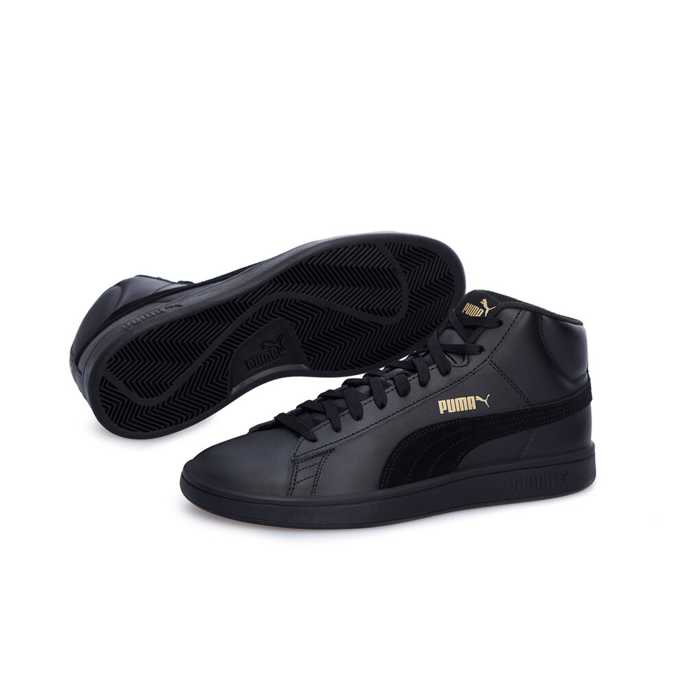 

PUMA - Кеды Puma Smash v2 Mid L – Puma Black-Gold-Puma White –, Черный