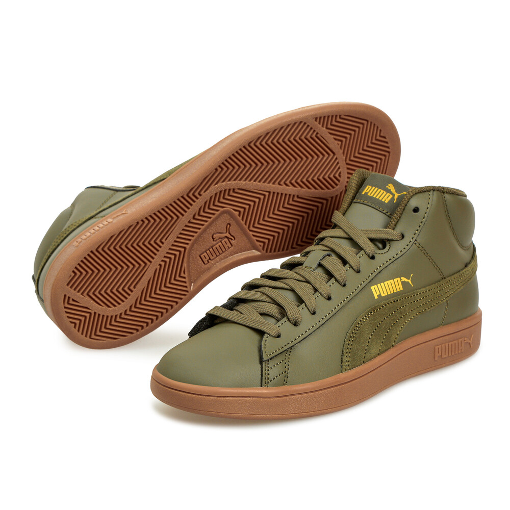

PUMA - Кеды Puma Smash v2 Mid L – Forest Night-Gold-Puma White-Gum –, Зеленый