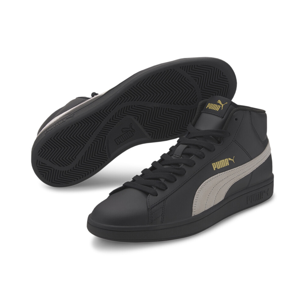 

PUMA - Кеды Puma Smash v2 Mid L – Puma Black-Puma White-Gold –, Черный