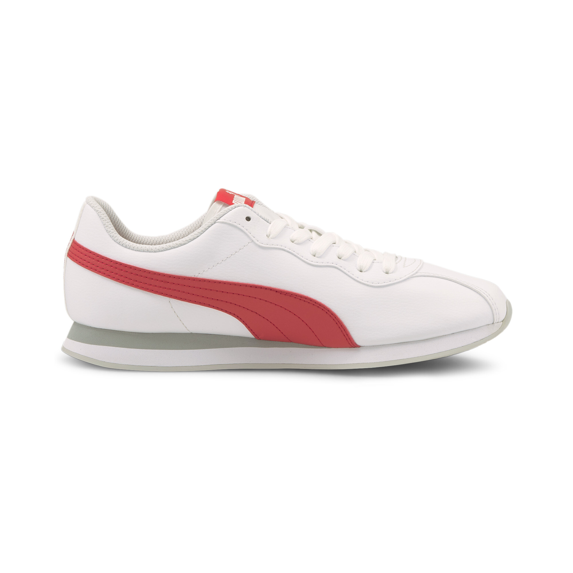 Men's PUMA white/red 186996 TURIN Sport Lifestyle Leather Running Shoes ...