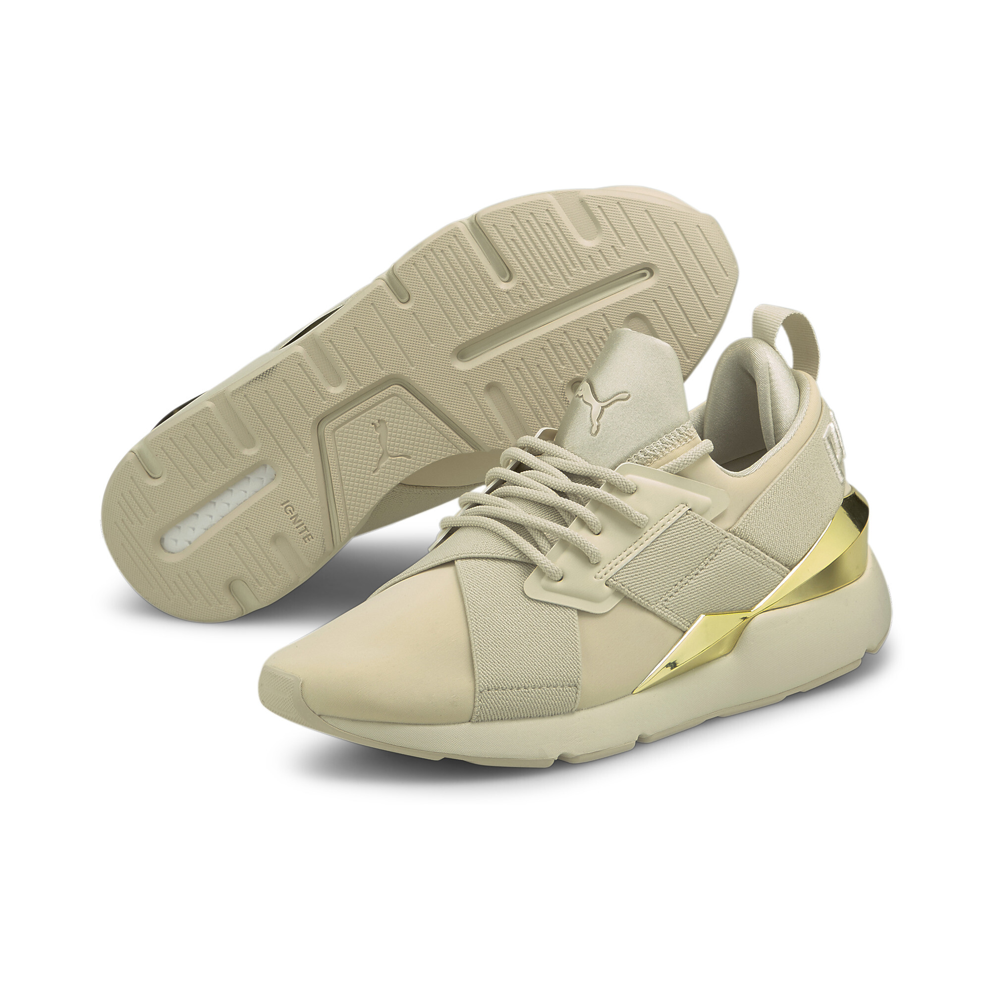 【プーマ公式通販】 プーマ ミューズ メタル ウィメンズ ウィメンズ Birch-Birch-Metallic Gold ｜PUMA.com