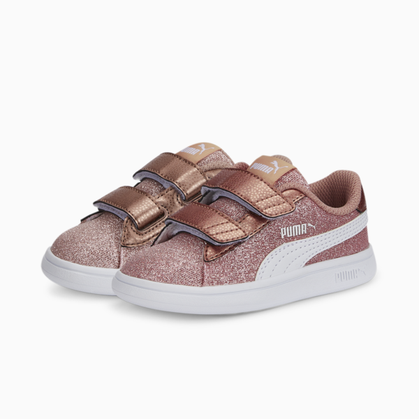 PUMA Smash v2 Glitz Glam Sneakers Babies, Rose Gold-Puma White, large-ZAF