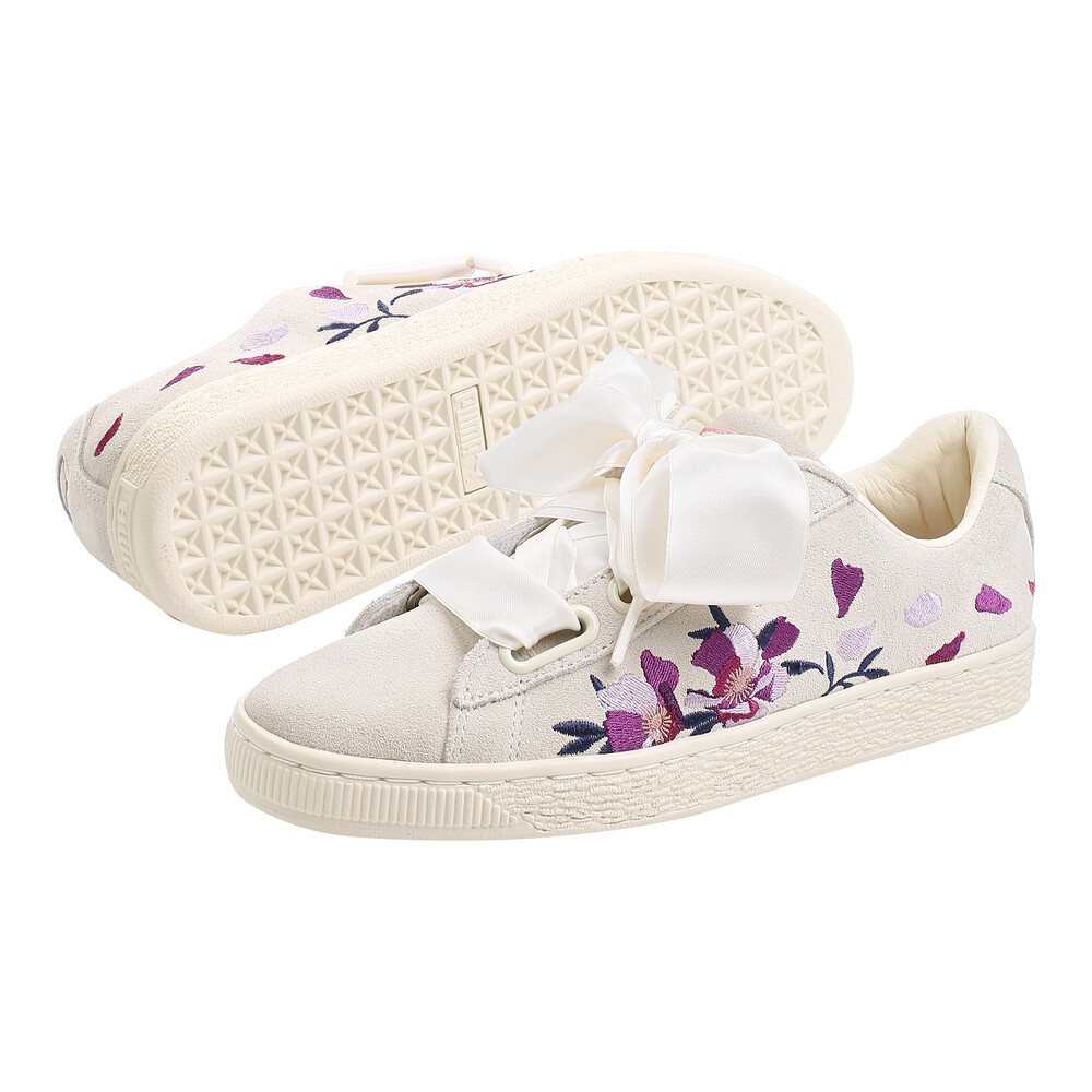 

PUMA - female - Кеды Suede Heart Flowery Wn's – Whisper White-Rose Gold –, Белый