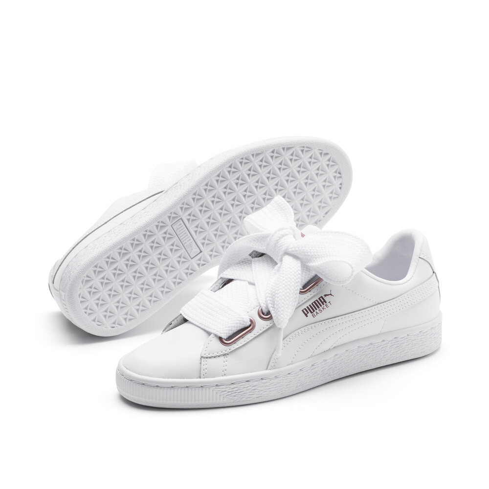 puma basket heart leather sneakers