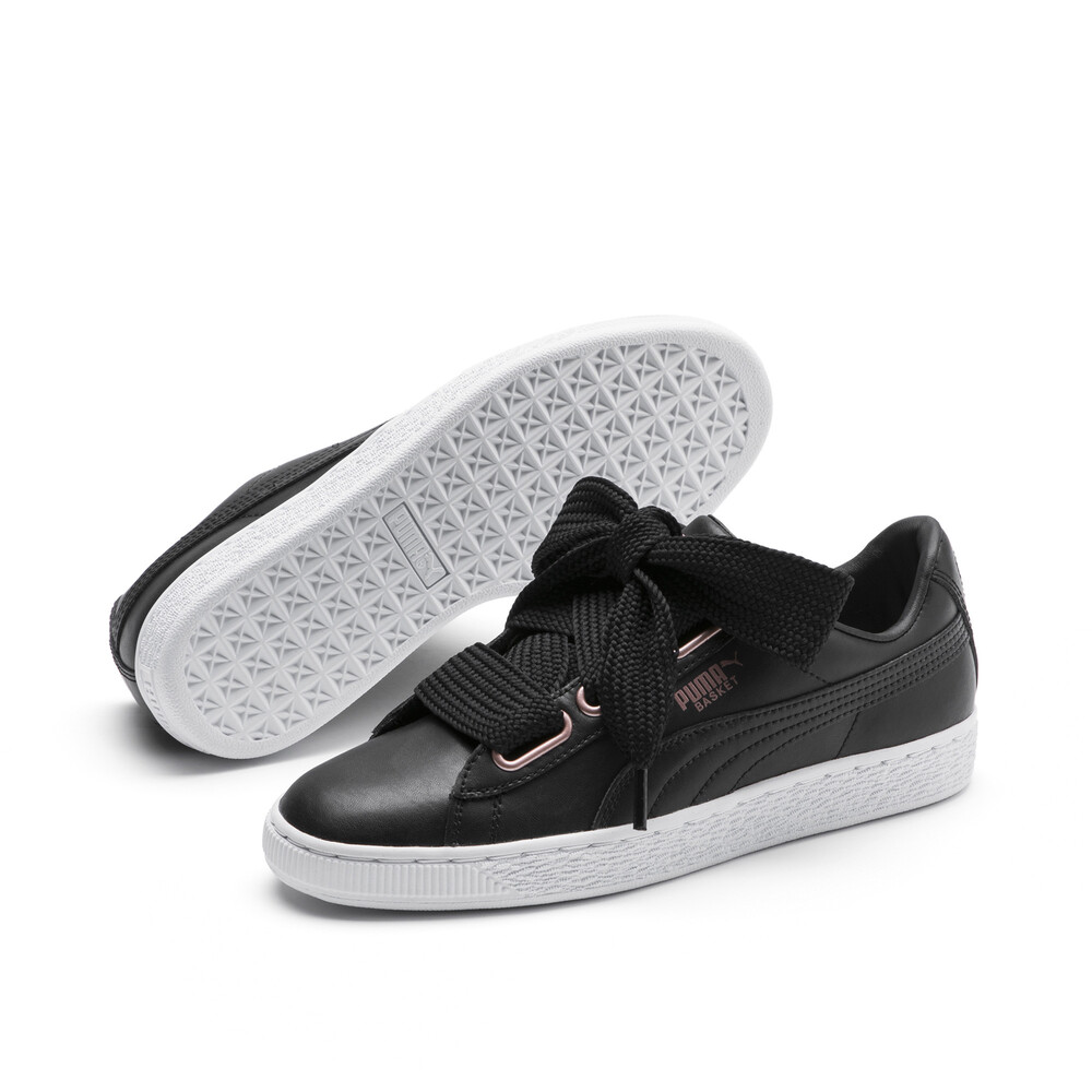 

PUMA - female - Кеды Basket Heart Leather Wn's – Puma Black-Rose Gold –, Черный