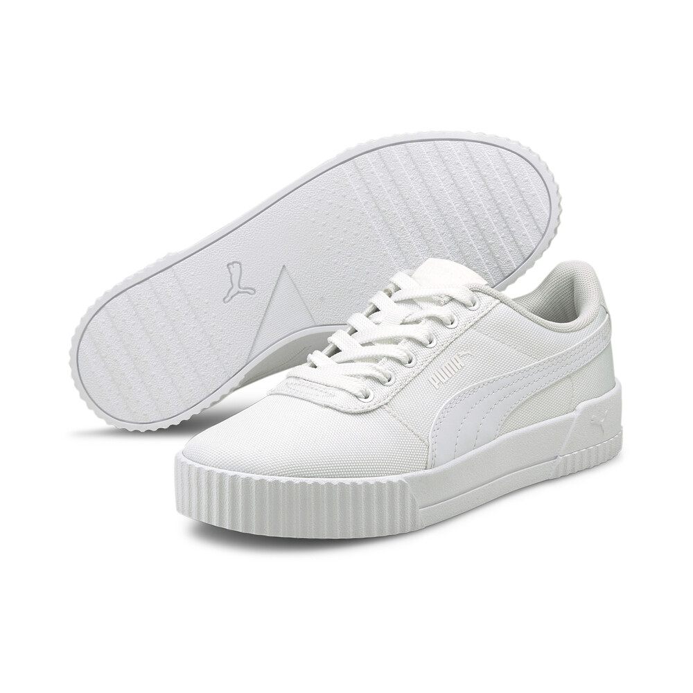 white puma carina sneakers