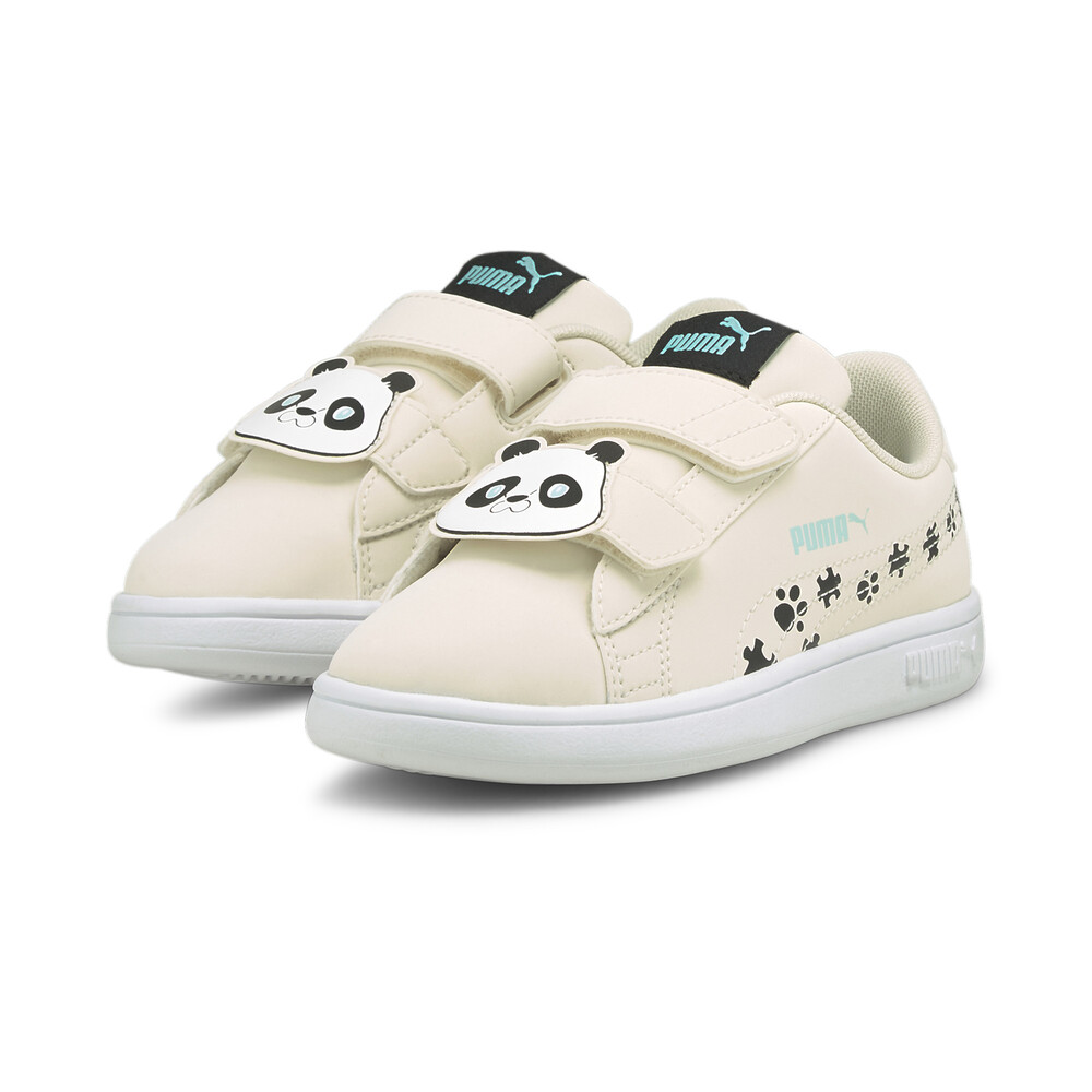 

PUMA - Детские кеды Smash v2 Summer Animals Kids' Trainers – Eggnog-Puma Black –, Бежевый