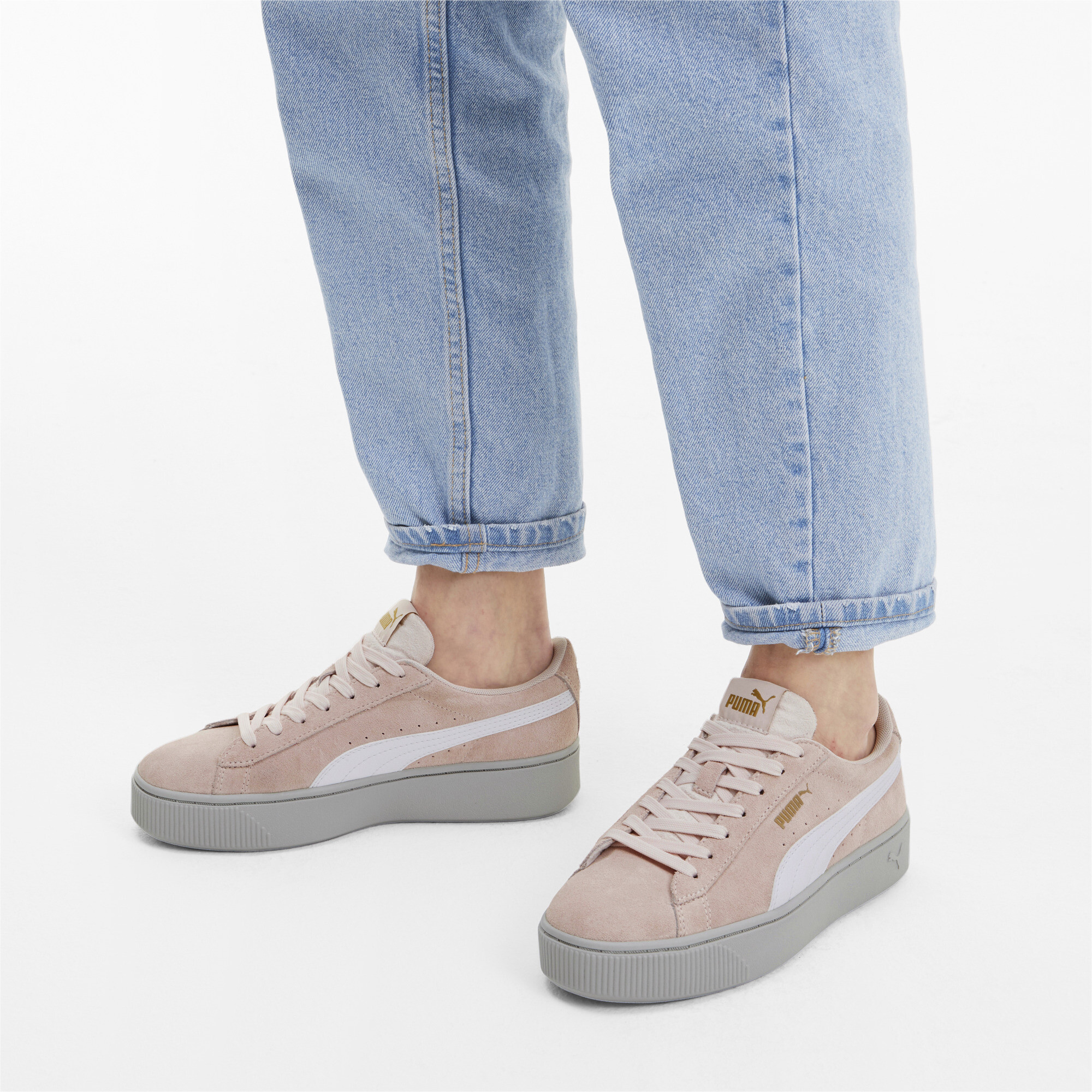 Vikky Stacked Suede Sneakers 