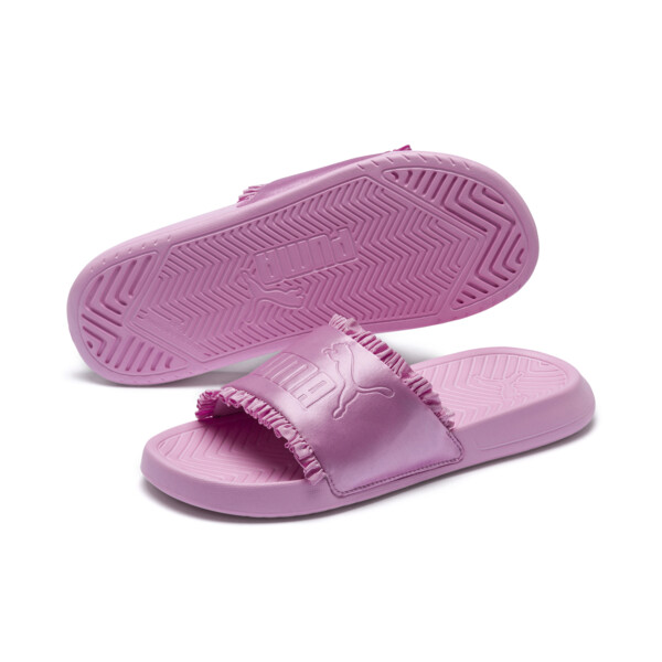 Popcat Silk Womenâs Slides, Pale Pink-Pale Pink, large