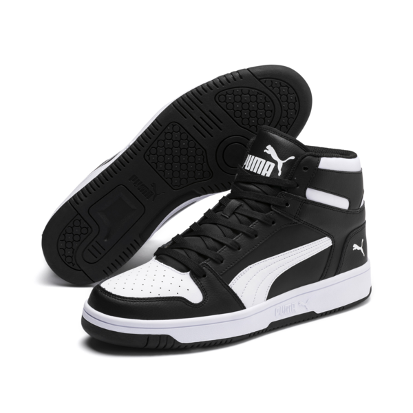 Rebound Lay Up Trainers, Puma Black-Puma White, large-ZAF
