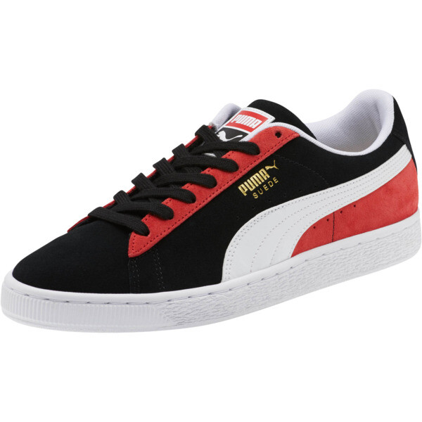 PUMA Suede Classic Kokono Sneakers in Black/White/High Risk Red - 369640_01