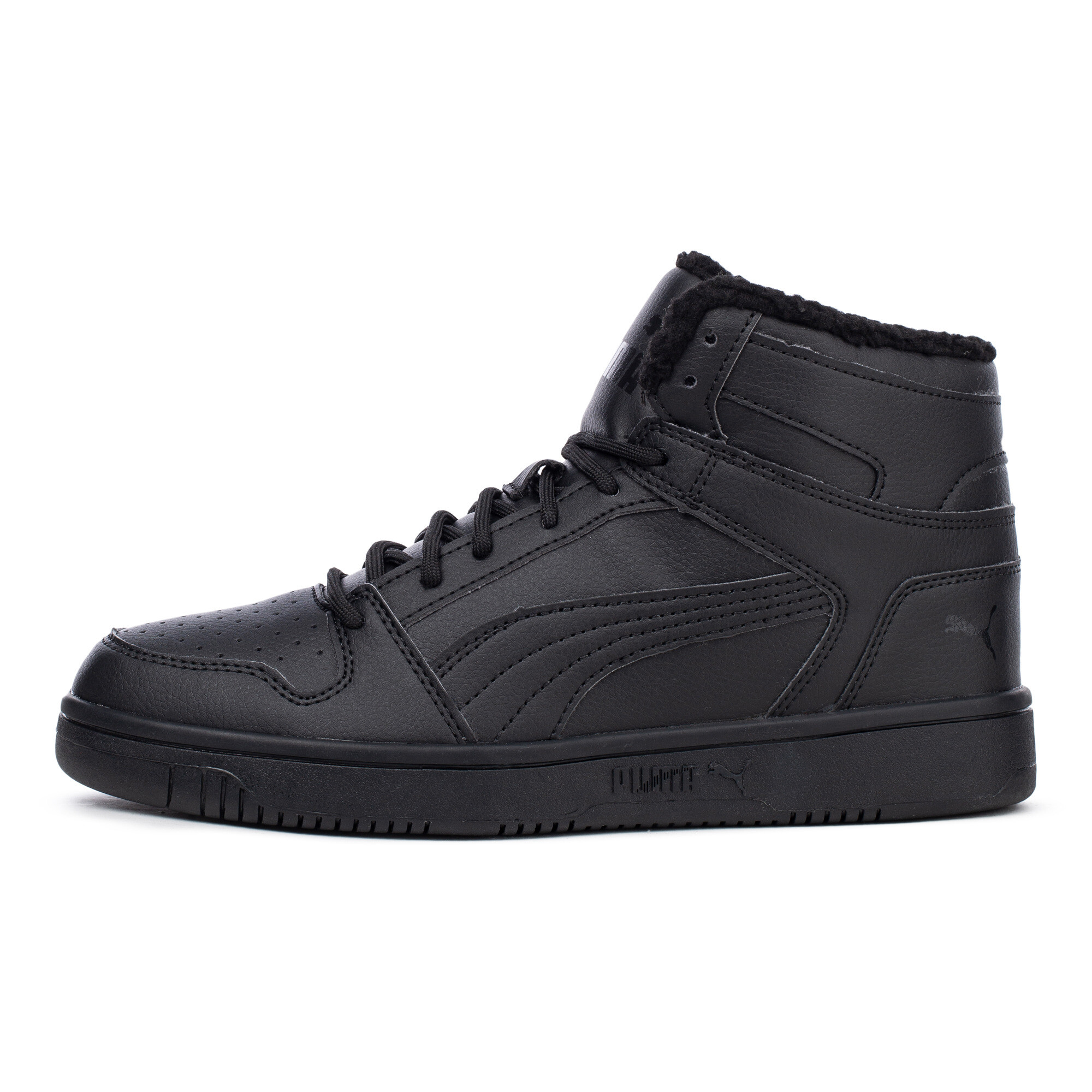 Кеды Puma Rebound Layup SL Fur | Цвет: Черный | Puma Black-Puma