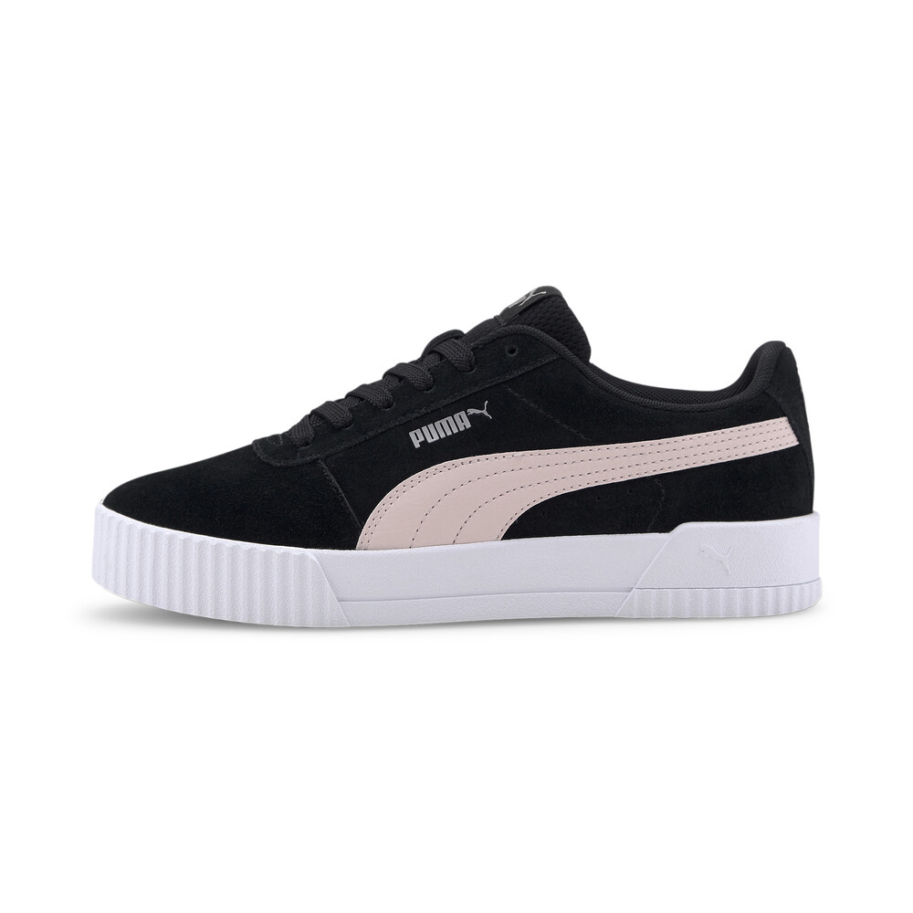 puma carina suede ladies trainers black