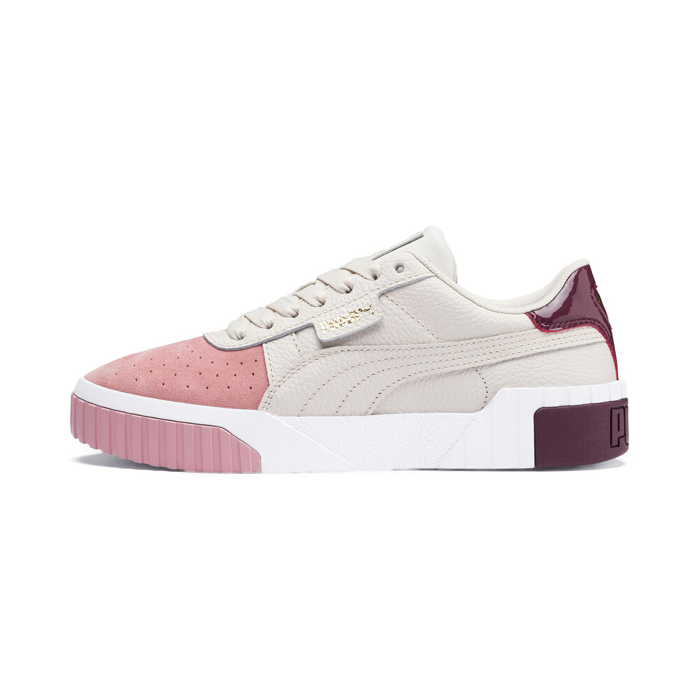 puma cali trainers white and pink