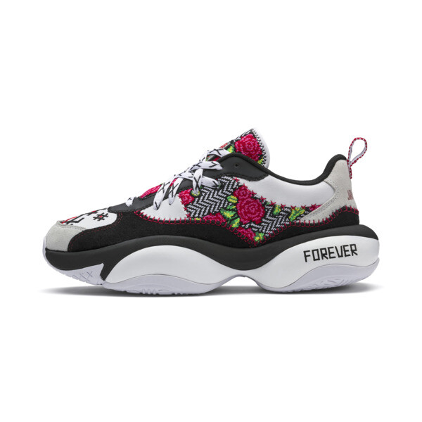 PUMA x JAHNKOY Alteration Sneakers in White/Black - 370080_01