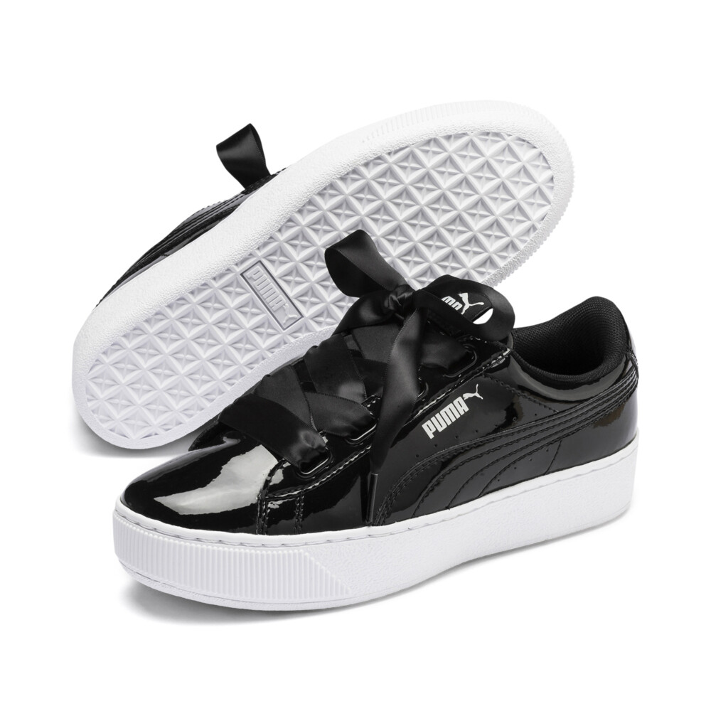 puma vikky platform patent white