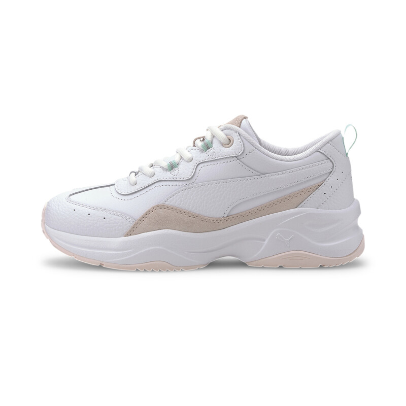 

Women's PUMA Cilia Lux Sneakers, White/gray/green