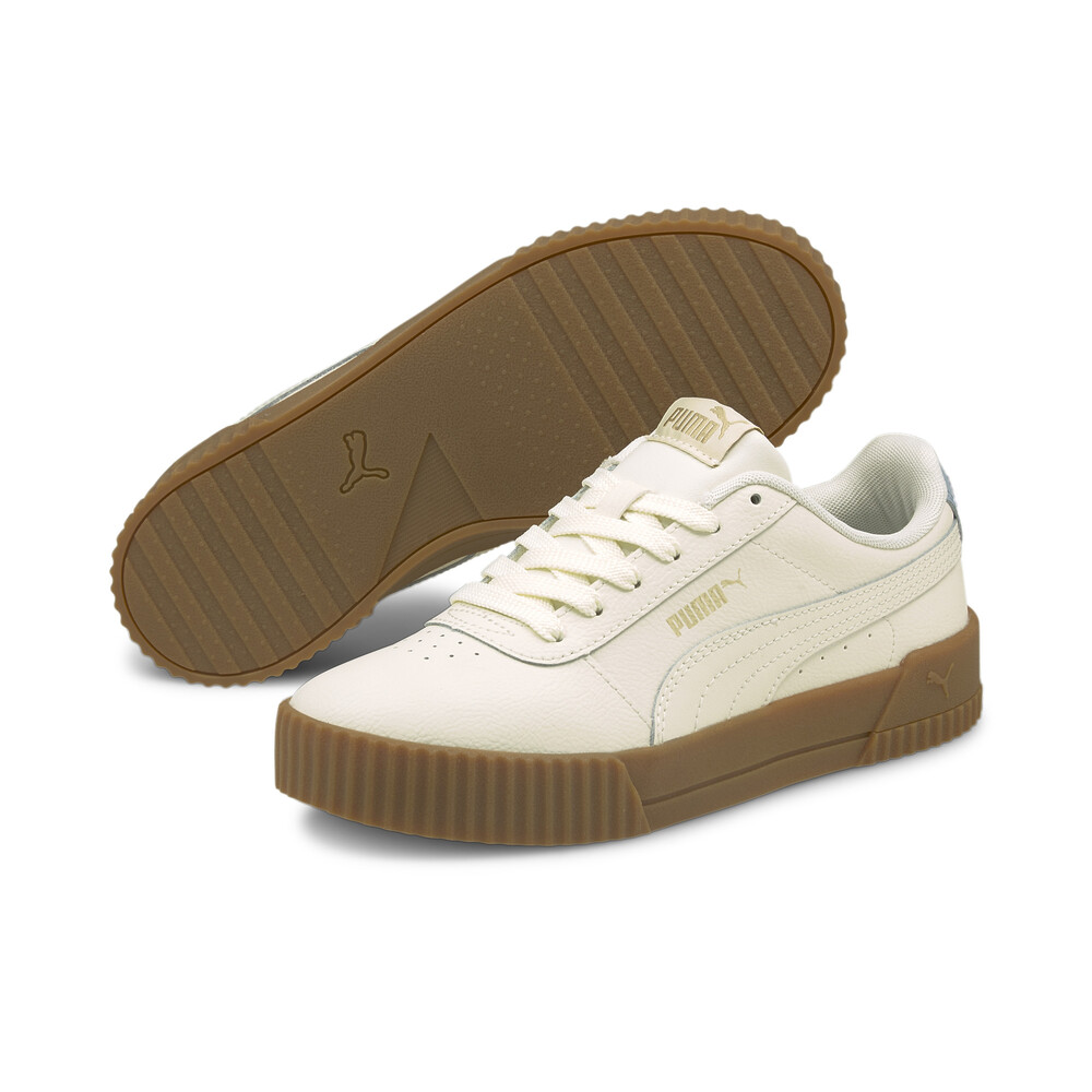white puma carina sneakers