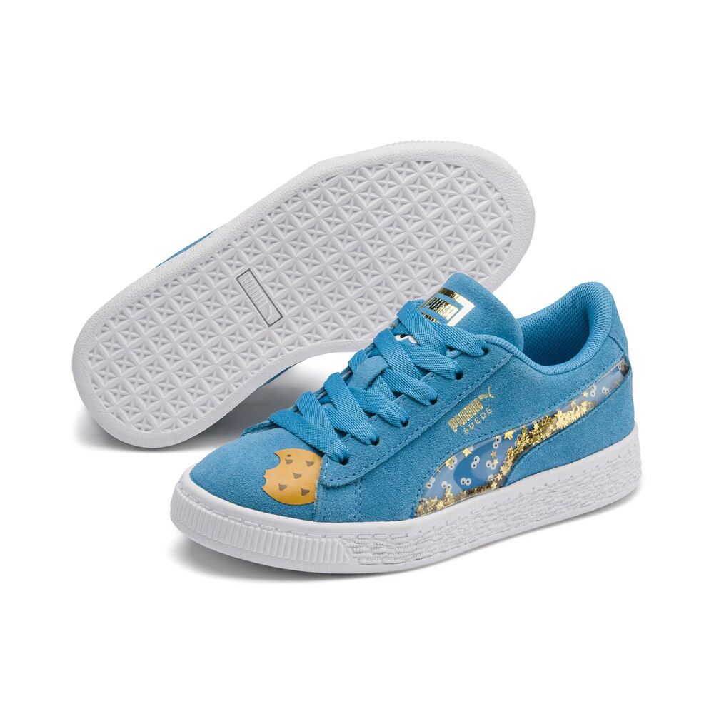 

PUMA - Детские кроссовки Sesame Str50SuedeStatementPS – Bleu Azur-Puma White –, Синий