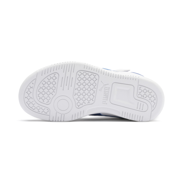 Rebound Lay-Up SL V Kids' Trainers, Puma White-Galaxy Blue-High Risk Red, large-ZAF