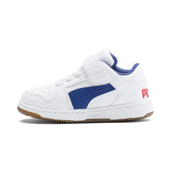 Chaussure Basket Rebound Lay Up Lo pour bébé, Blanc/Bleu/Rouge, Taille 19 | PUMA