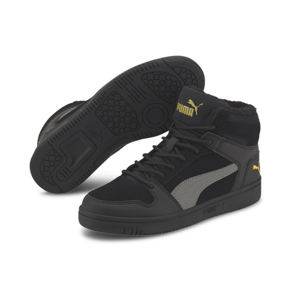 

PUMA - Детские ботинки Puma Rebound Layup Fur SD Jr – Black-Ultra Gray-Super Lemon –, Черный