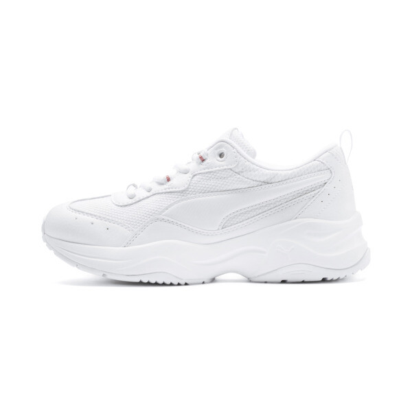 Chaussure Basket Cilia Youth pour Enfant, Blanc/Rose, Taille 35.5 | PUMA