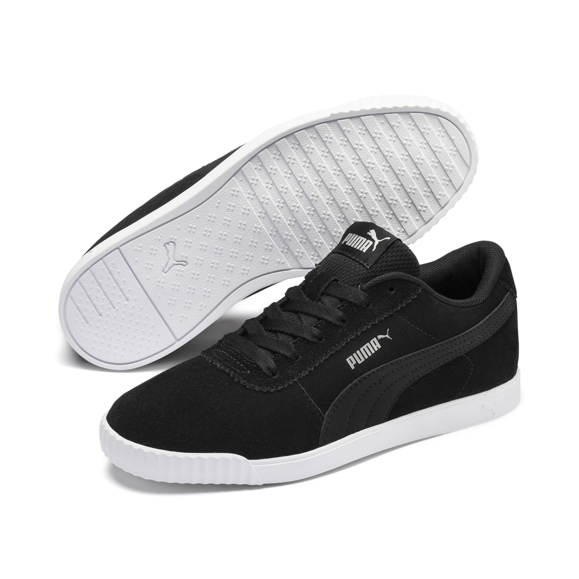 puma carina black suede