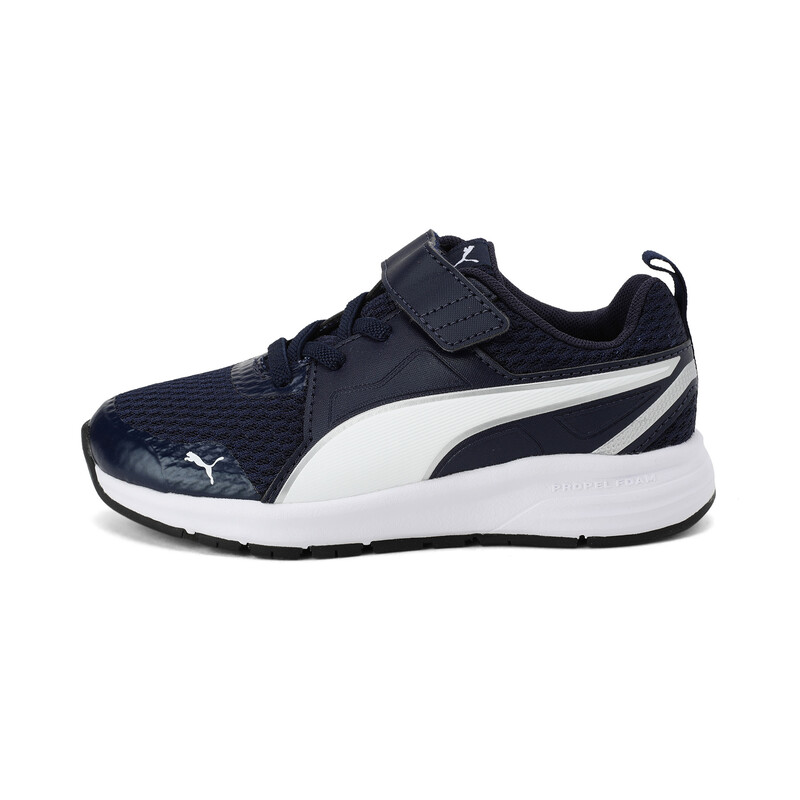 

PUMA Pure Jogger V Kids' Running Shoes, White/black/purple