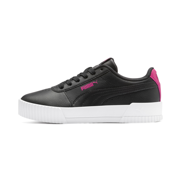 Carina L Youth Trainers, Puma Black-Puma Black-Beetroot Purple, large-ZAF