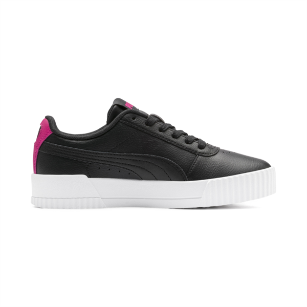 Carina L Youth Trainers, Puma Black-Puma Black-Beetroot Purple, large-ZAF