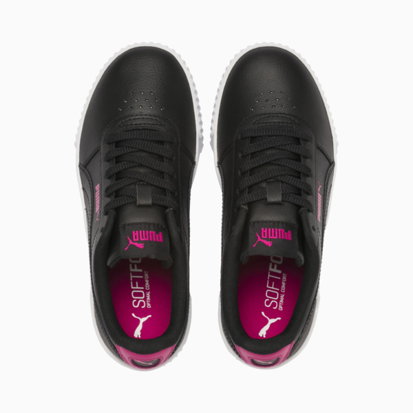 Carina L Youth Trainers, Puma Black-Puma Black-Beetroot Purple, large-ZAF