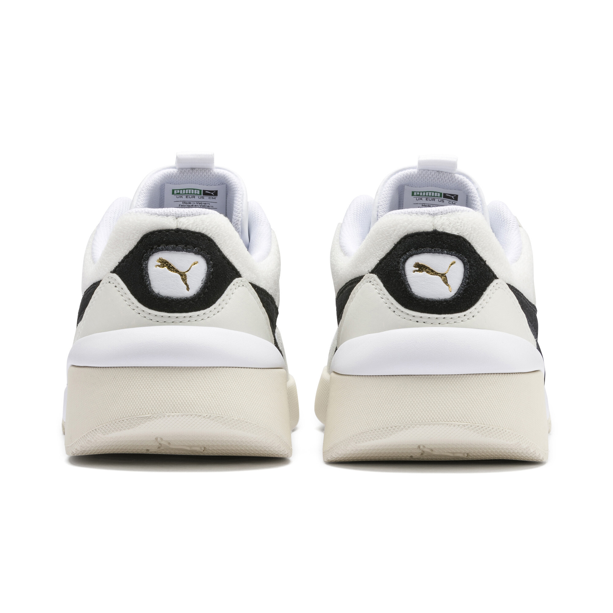 puma aeon heritage white and black sneakers