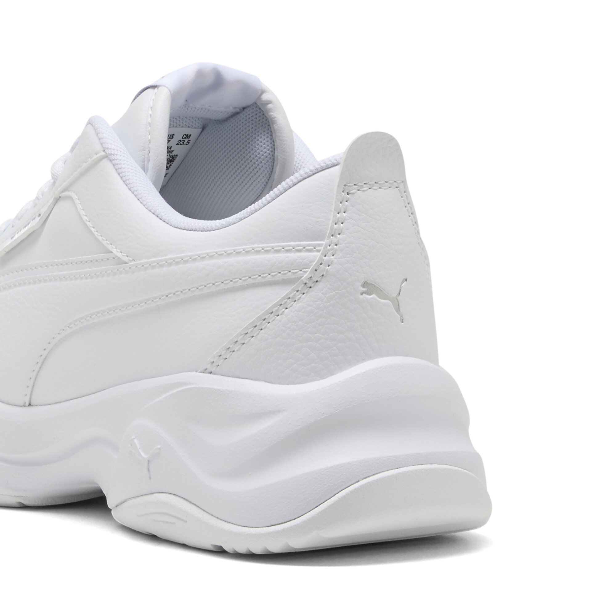 Women's PUMA Cilia Mode Trainers In White/Silver, Size EU 37