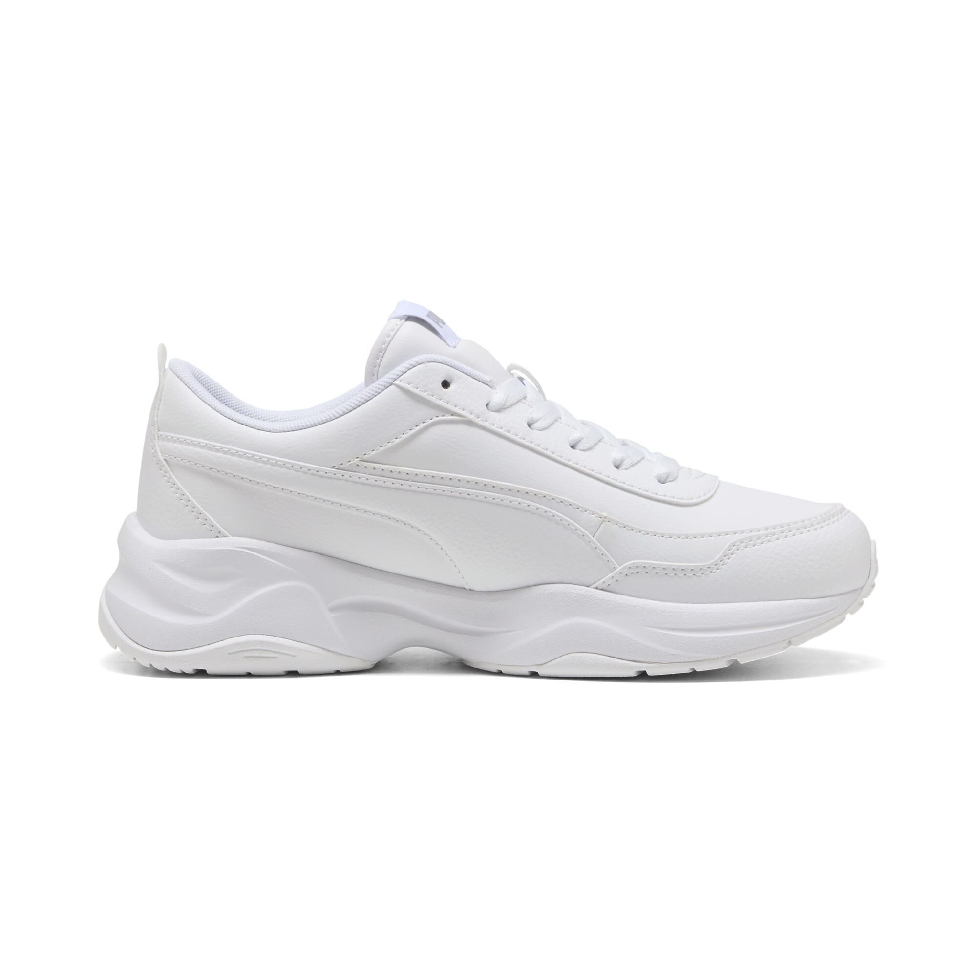 Women's PUMA Cilia Mode Trainers In White/Silver, Size EU 37