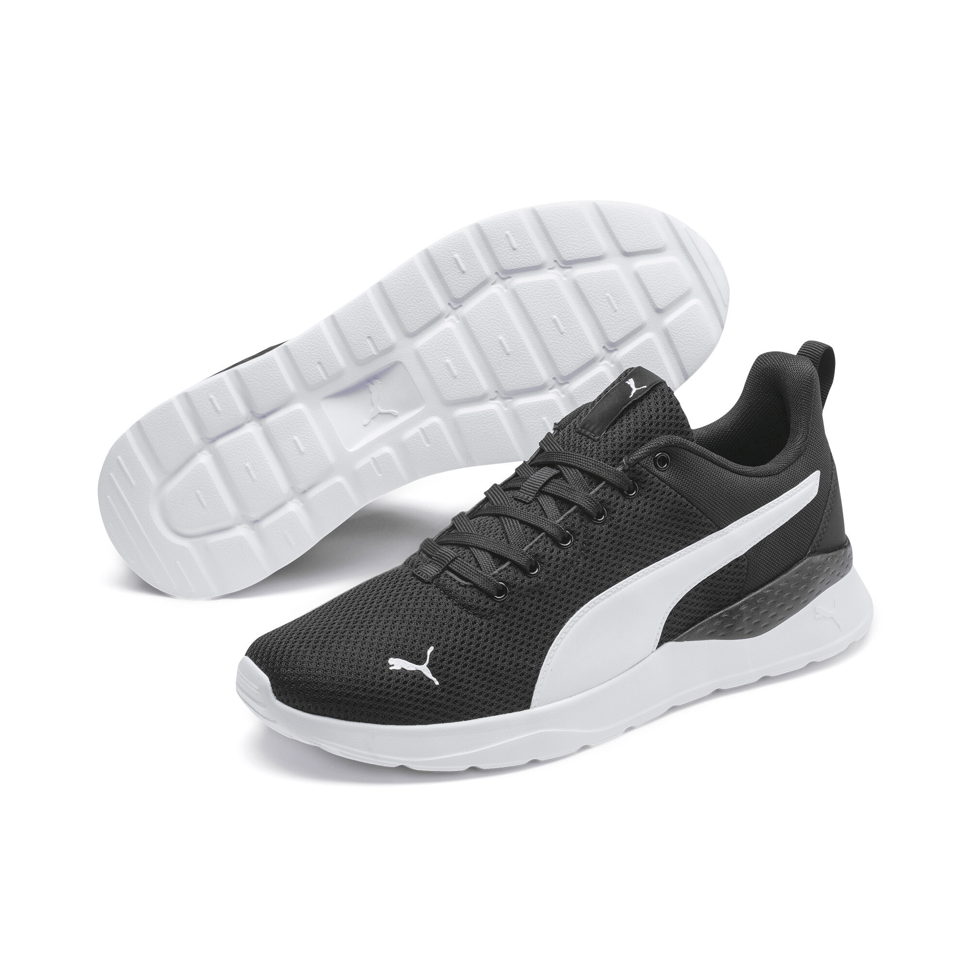 Men's PUMA Anzarun Lite Trainers Shoes In Black, Size EU 40