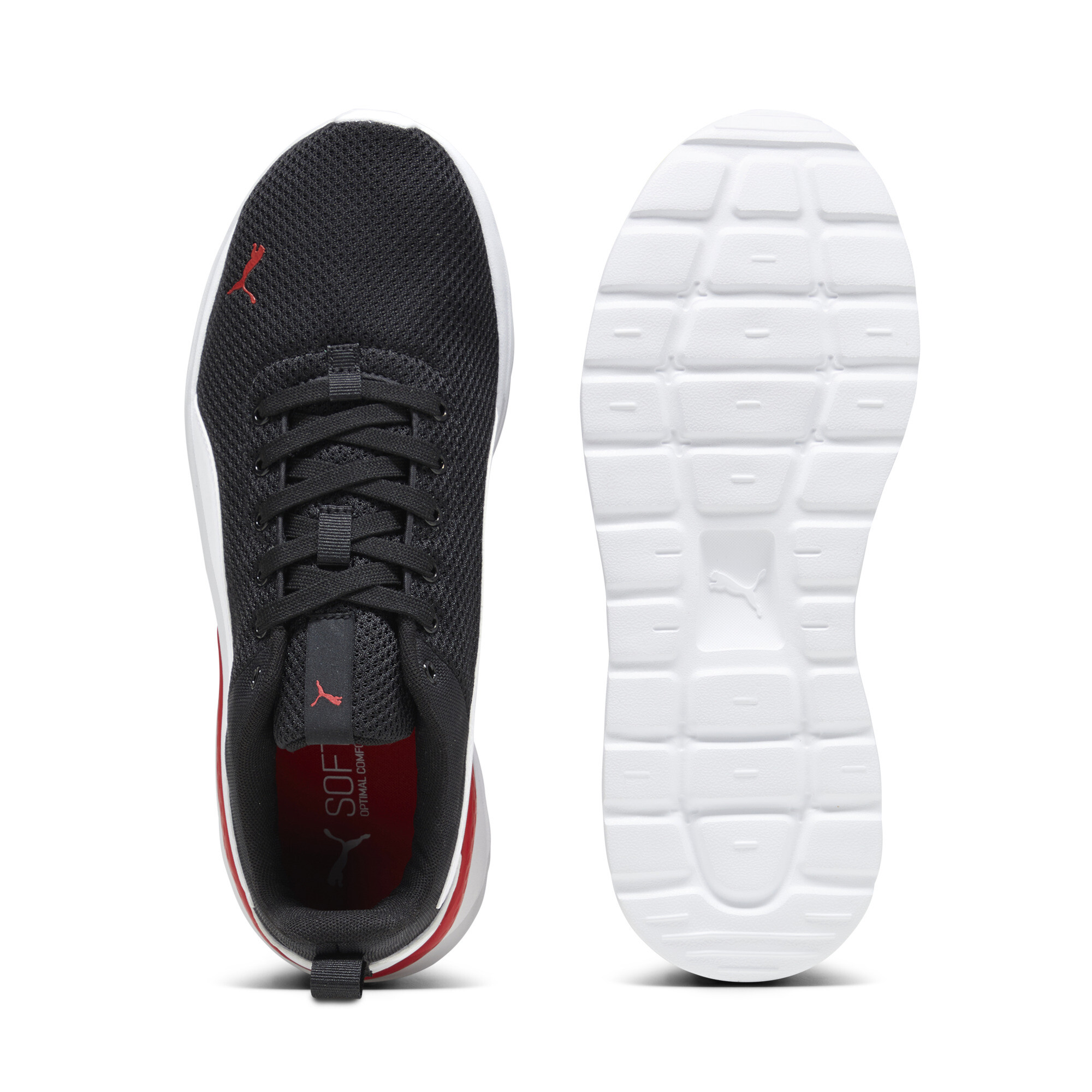 PUMA Anzarun Lite sportschoenen, Zwart/Rood/Wit, Maat 47 thumbnail 4
