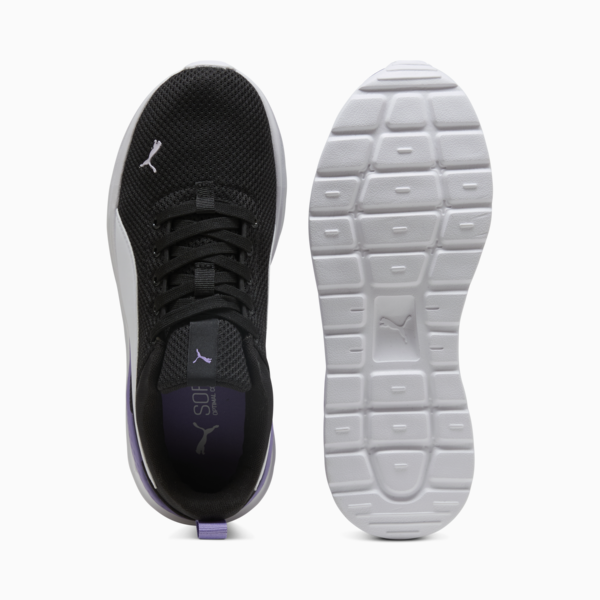 Anzarun Lite Trainers, PUMA Black-PUMA White-Lavender Alert, large-MEX