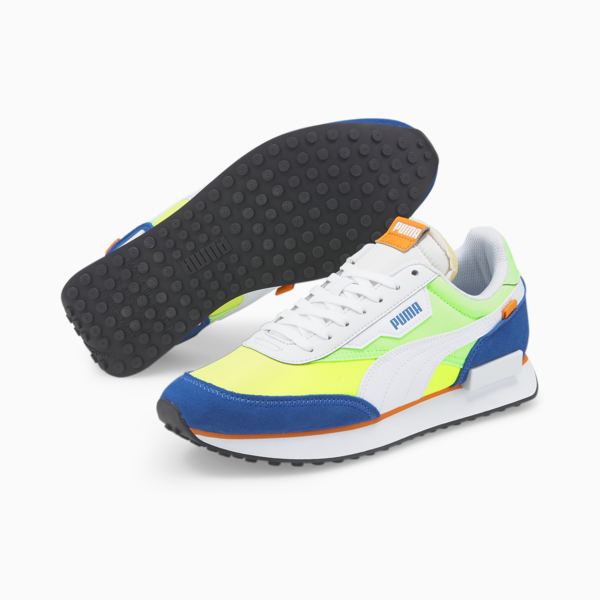 Future Rider Play On Sneakers, Puma White-Fizzy Lime-Puma Royal, large-ZAF