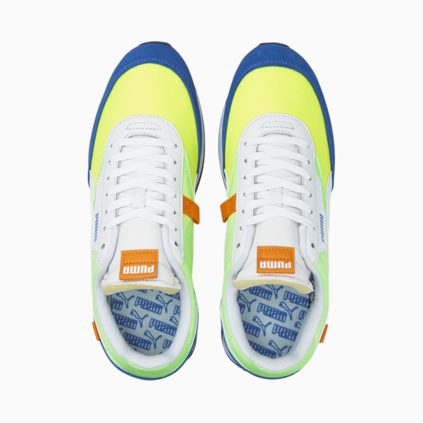 Future Rider Play On Sneakers, Puma White-Fizzy Lime-Puma Royal, large-ZAF
