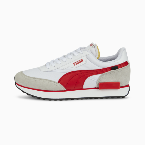 Future Rider Play On Sneakers, Puma White-High Risk Red, large-MEX