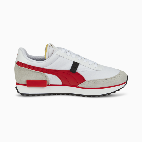 Future Rider Play On Sneakers, Puma White-High Risk Red, large-MEX