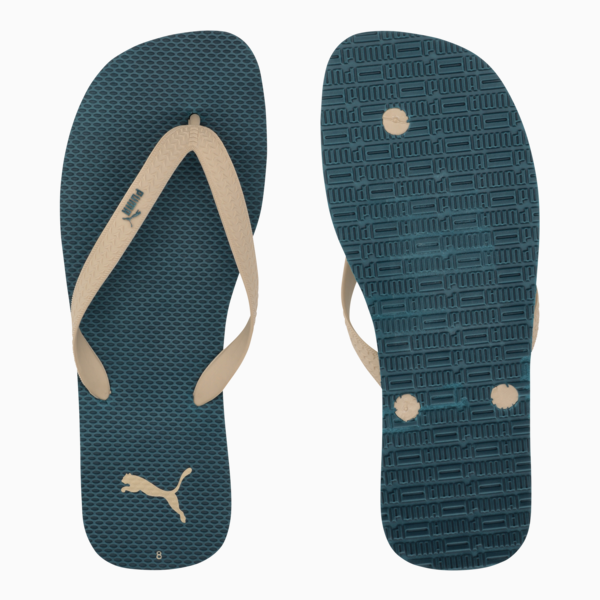 First Flip II Men's Flip Flops, Cold Green-Sand Dune, large-ZAF