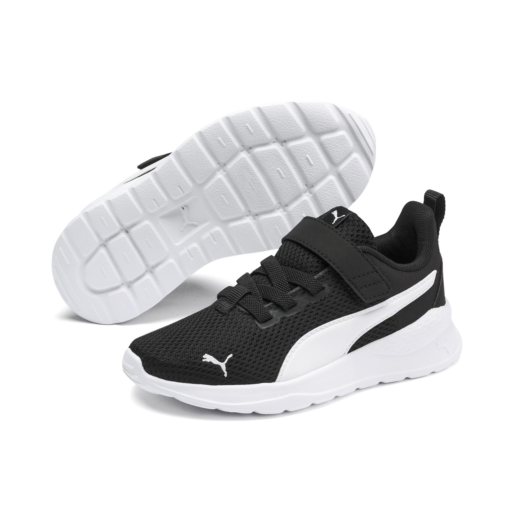 Puma Anzarun Lite Kids' Trainers, Black, Size 34.5, Shoes