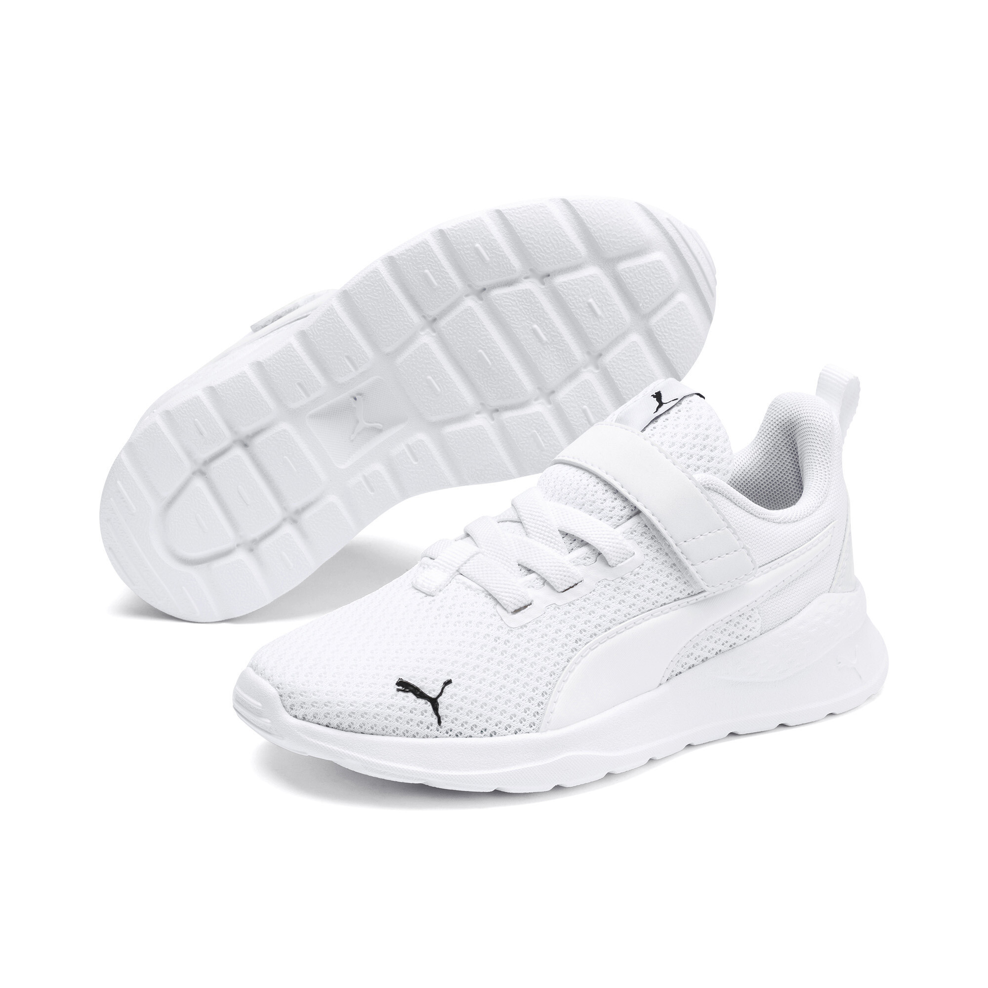 Puma Anzarun Lite Kids' Trainers, White, Size 31.5, Shoes