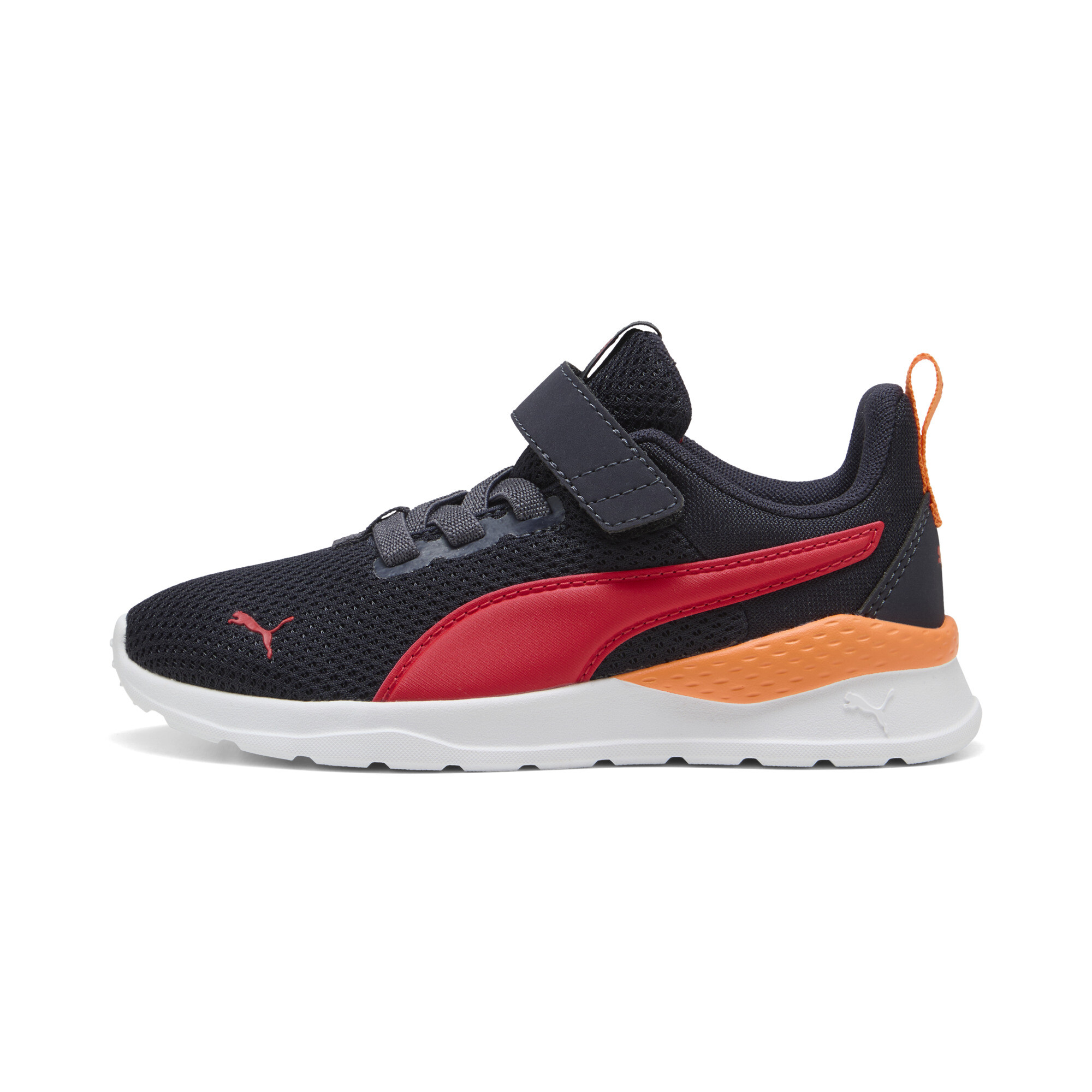 Puma Anzarun Lite Sneakers Kinder Schuhe | Mit Plain | Navy/Red/Orange Glo | Größe: 34.5