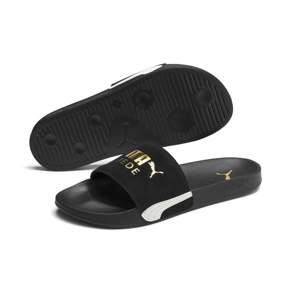 puma men's leadcat suede slide sandal