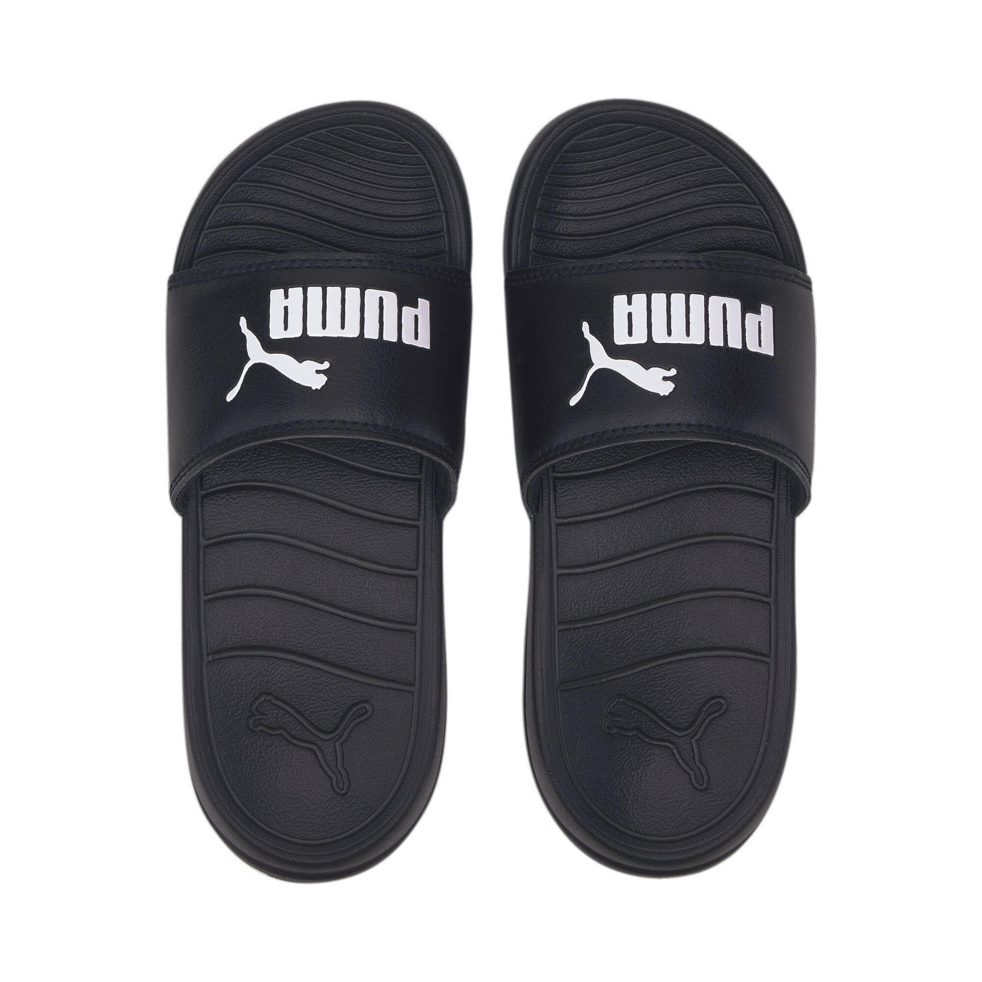 Kids' PUMA Popcat 20 Sandals In Black, Size EU 31