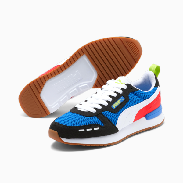 R78 Runner Trainers, Palace Blue-Puma Black-Puma White, large-ZAF